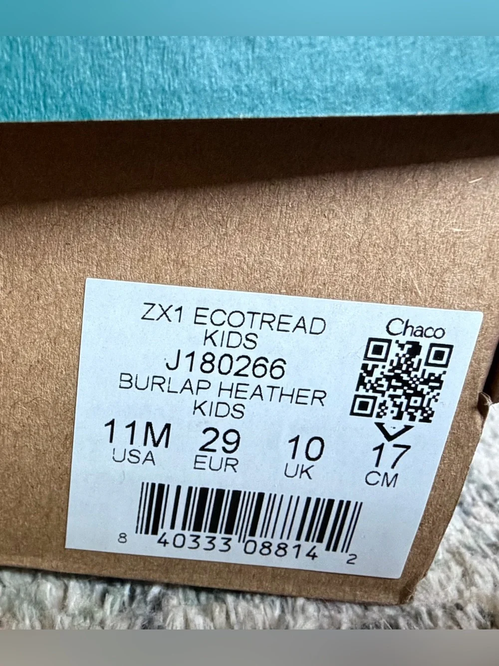 Chaco ZX1 ECOTREAD Kids Sandal Size 11